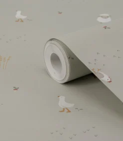 Vliesbehang Little Farm Groen