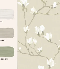 Vliesbehang Magnolia Grove Natural |