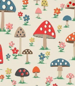 Vliesbehang Mushrooms Multi