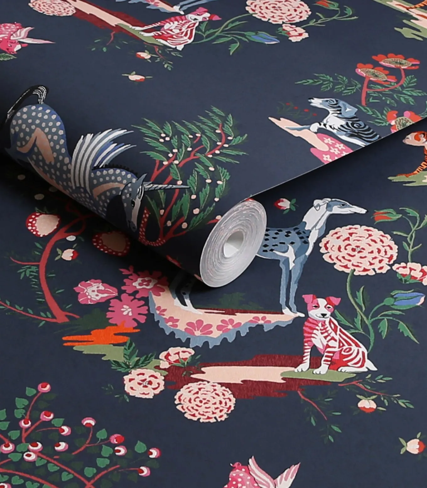 Vliesbehang Painted Kingdom Navy