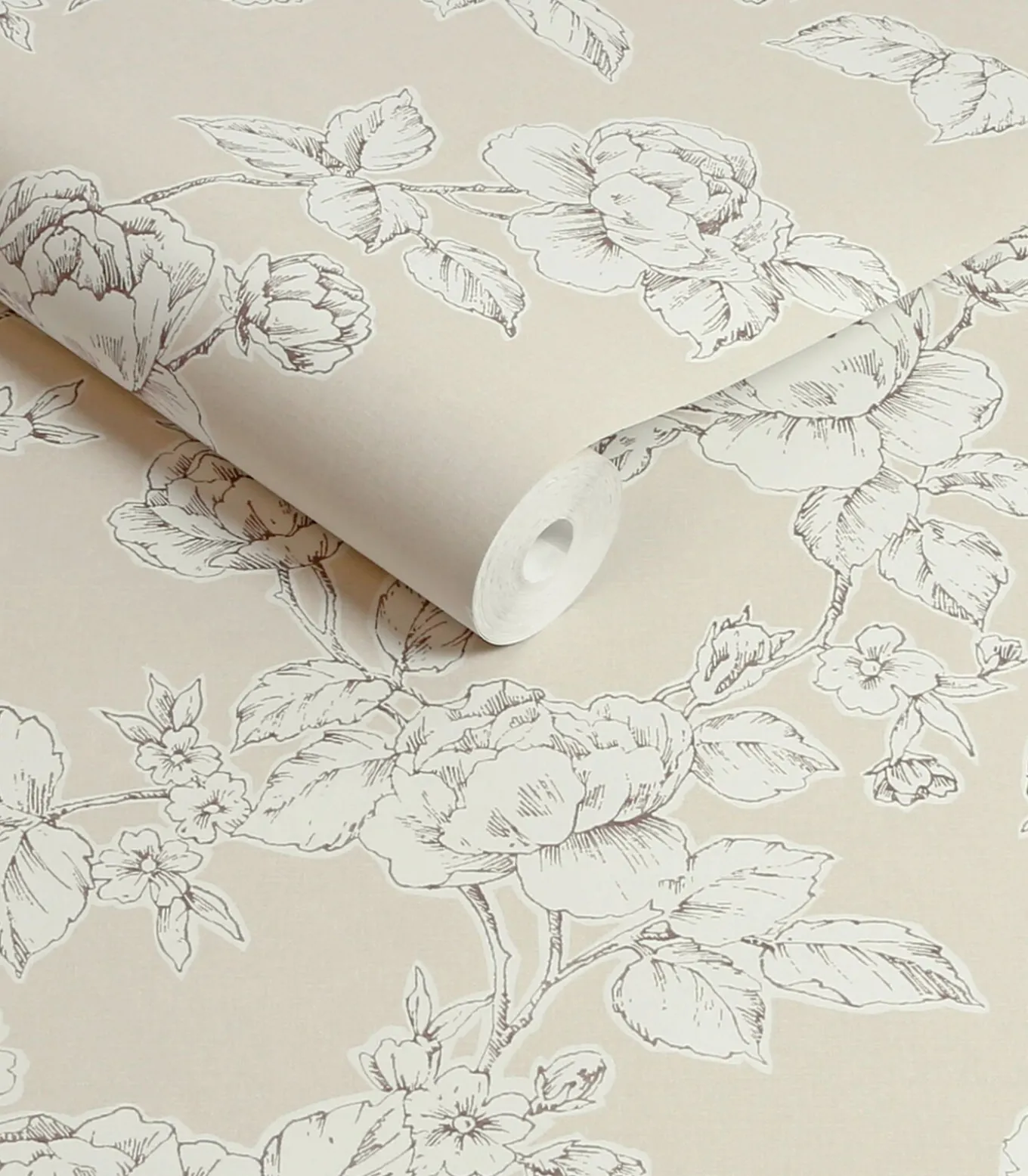 Vliesbehang Pollington Roses Naturel