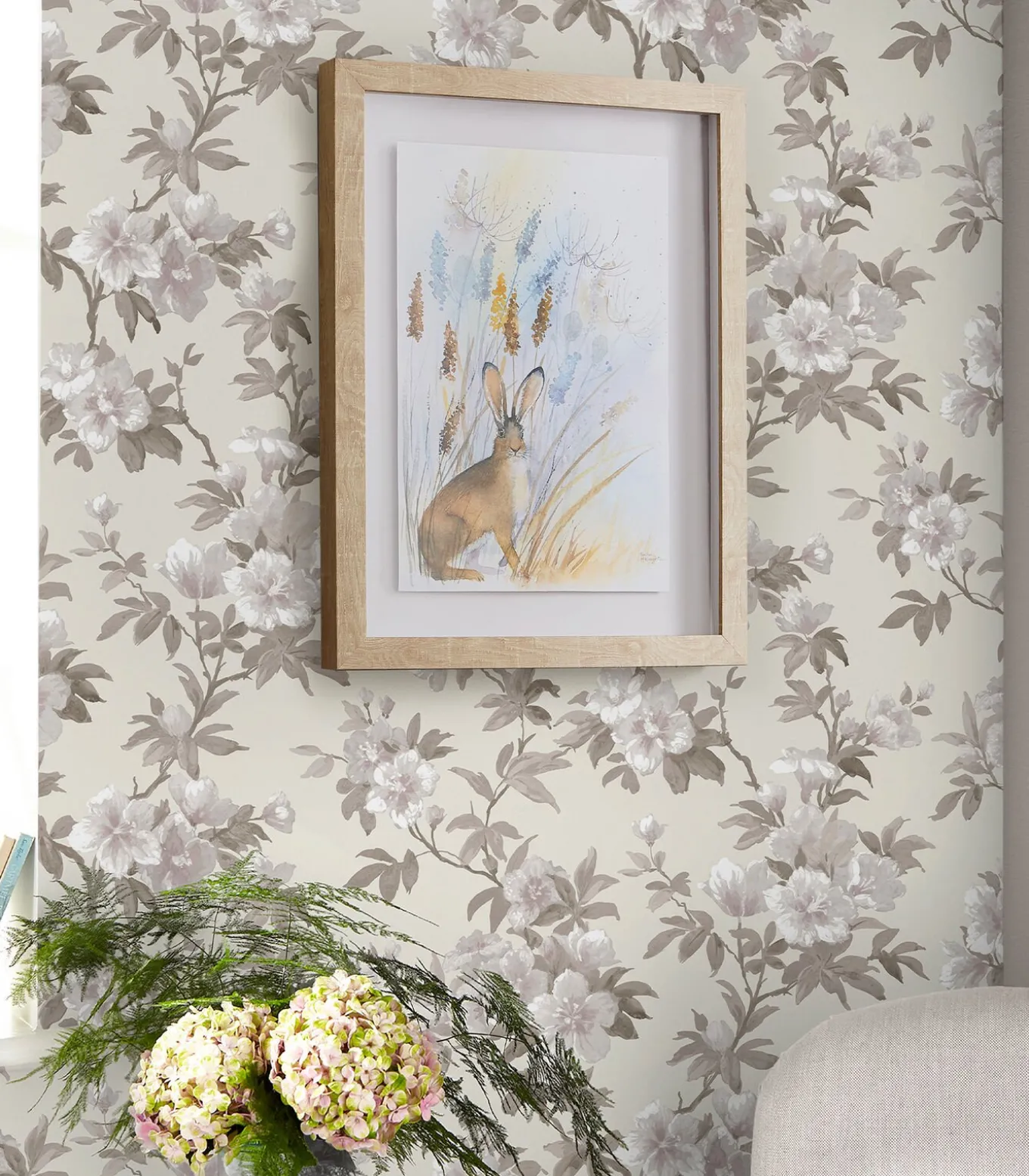 Vliesbehang Rosamund Naturel