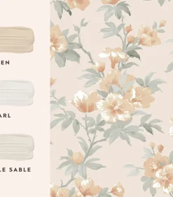 Vliesbehang Rosamund Oranje