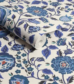 Vliesbehang Strawberry Garden Blue