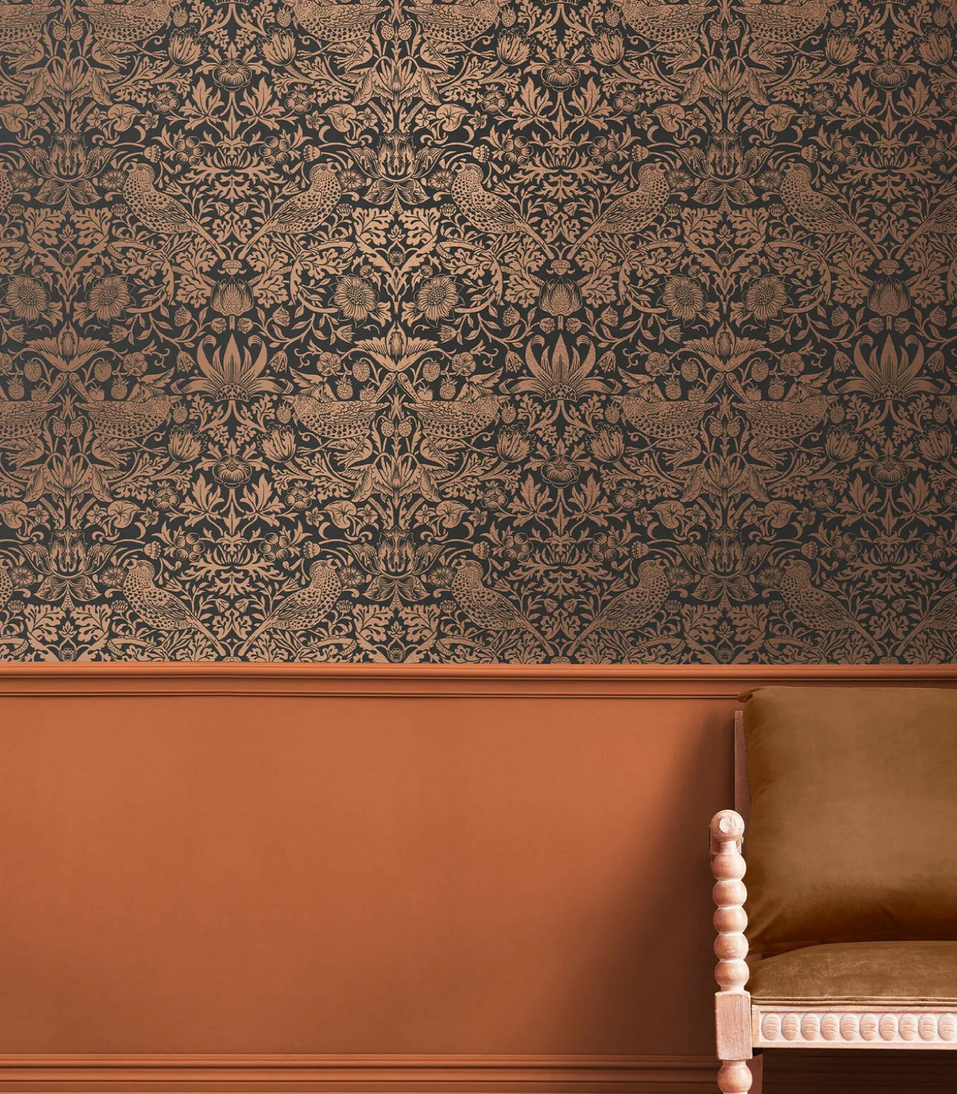 Vliesbehang Strawberry Thief Fibrous