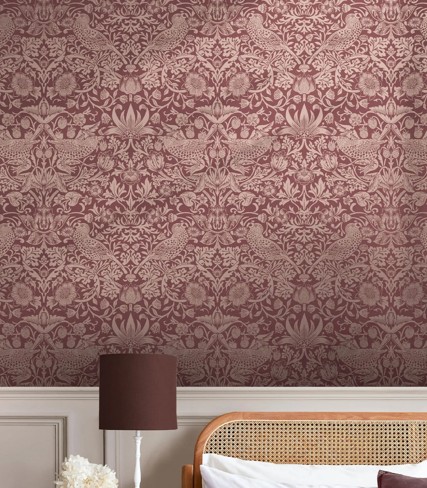 Vliesbehang Strawberry Thief Fibrous