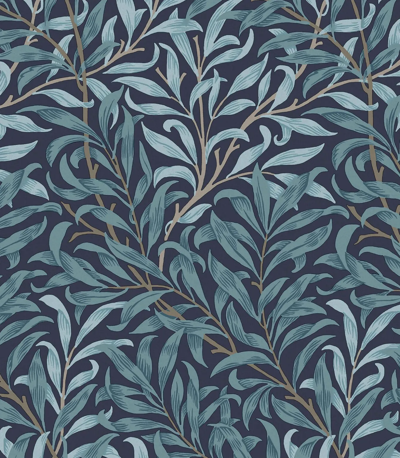 Vliesbehang Willow Bough Deep blues