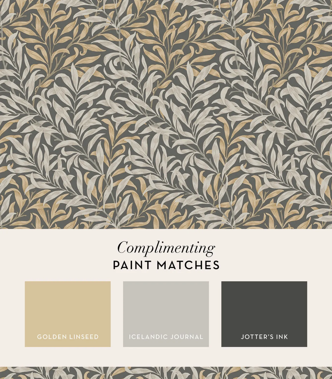 Vliesbehang Willow Bough Charcoal