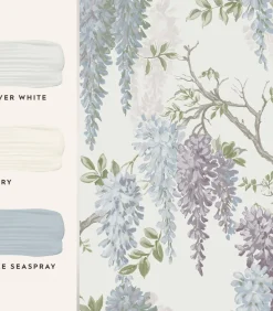 Vliesbehang Wisteria Garden Pale Iris |