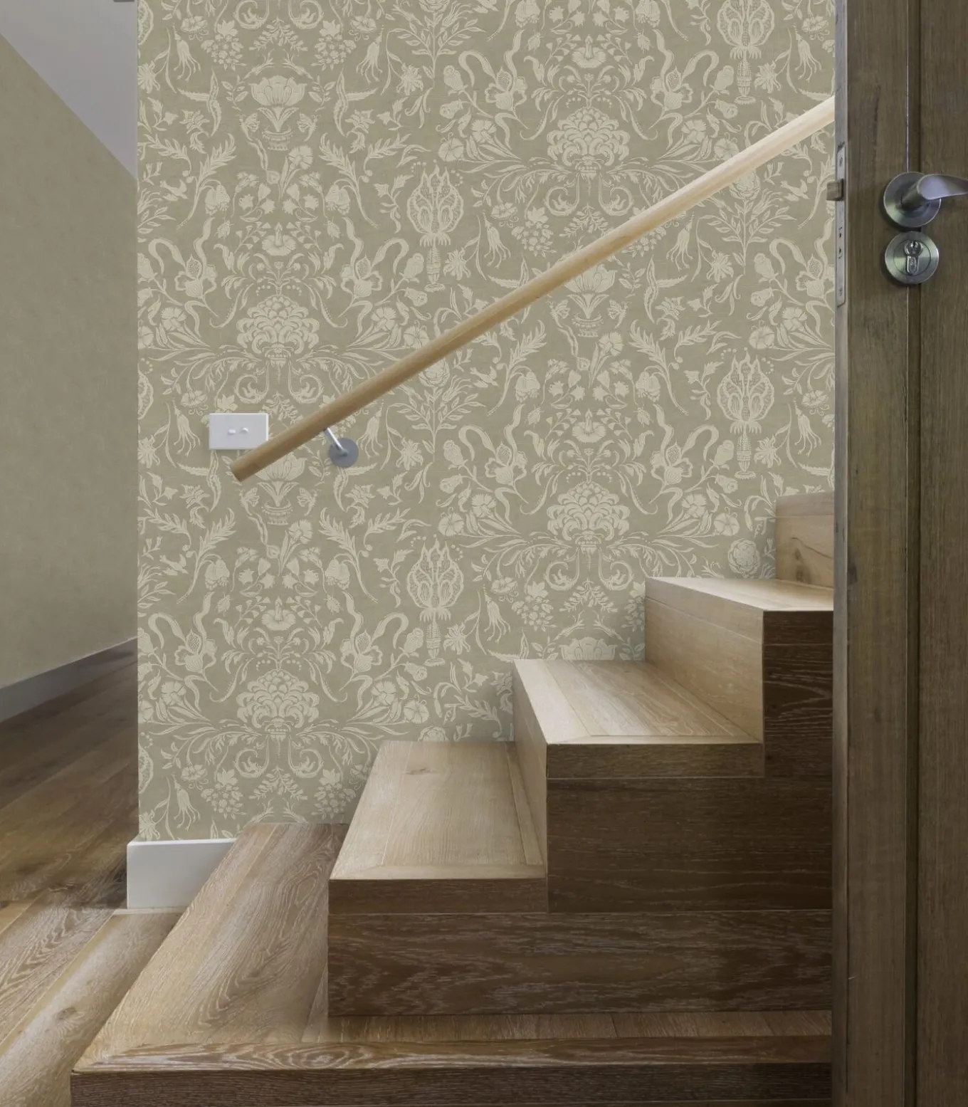 Vliestapete Knigsdamast Braun