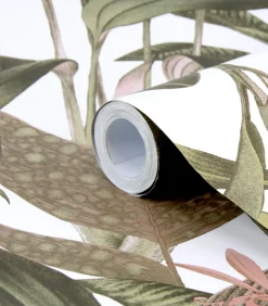 Vliestapete Tropische Bltter Wei