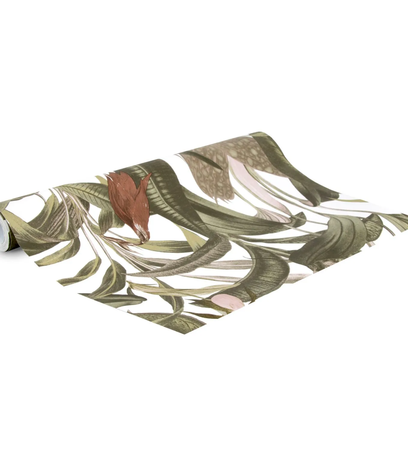 Vliestapete Tropische Bltter Wei