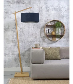 Vloerlamp Andes - Bamboe/Blauw - 72x47x176cm