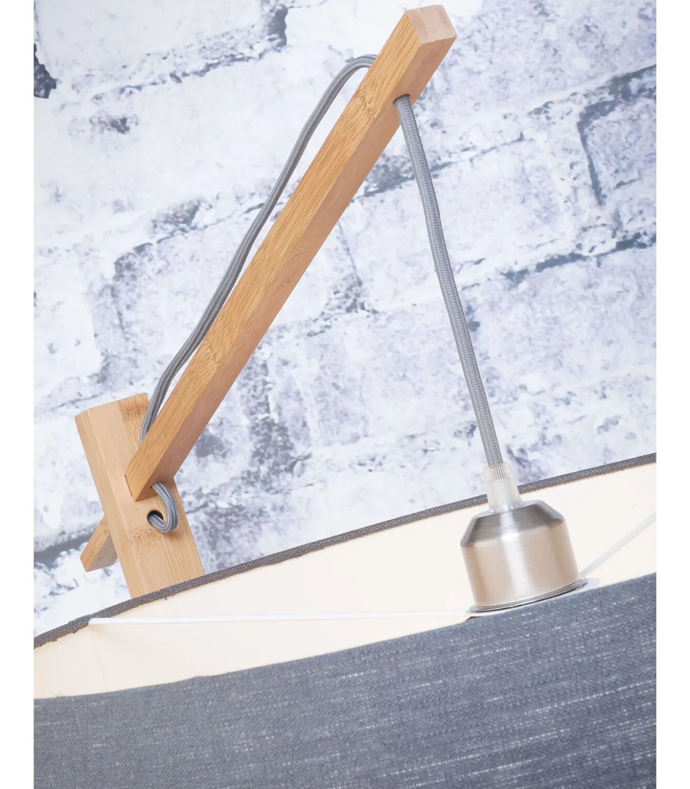 Vloerlamp Andes - Bamboe/Blauw - 72x47x176cm