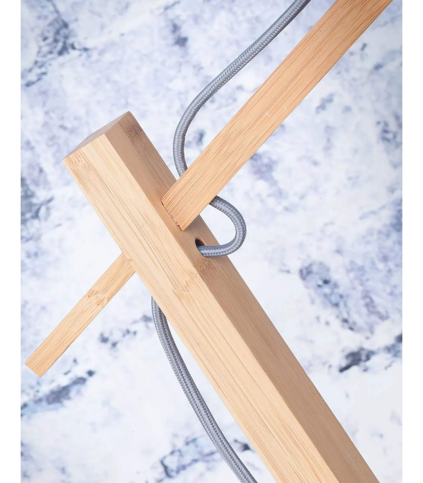 Vloerlamp Andes - Bamboe/Blauw - 72x47x176cm