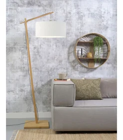 Vloerlamp Andes - Bamboe/Wit - 72x47x176cm