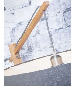 Vloerlamp Andes - Bamboe/Wit - 72x47x176cm