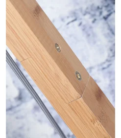 Vloerlamp Andes - Bamboe/Wit - 72x47x176cm