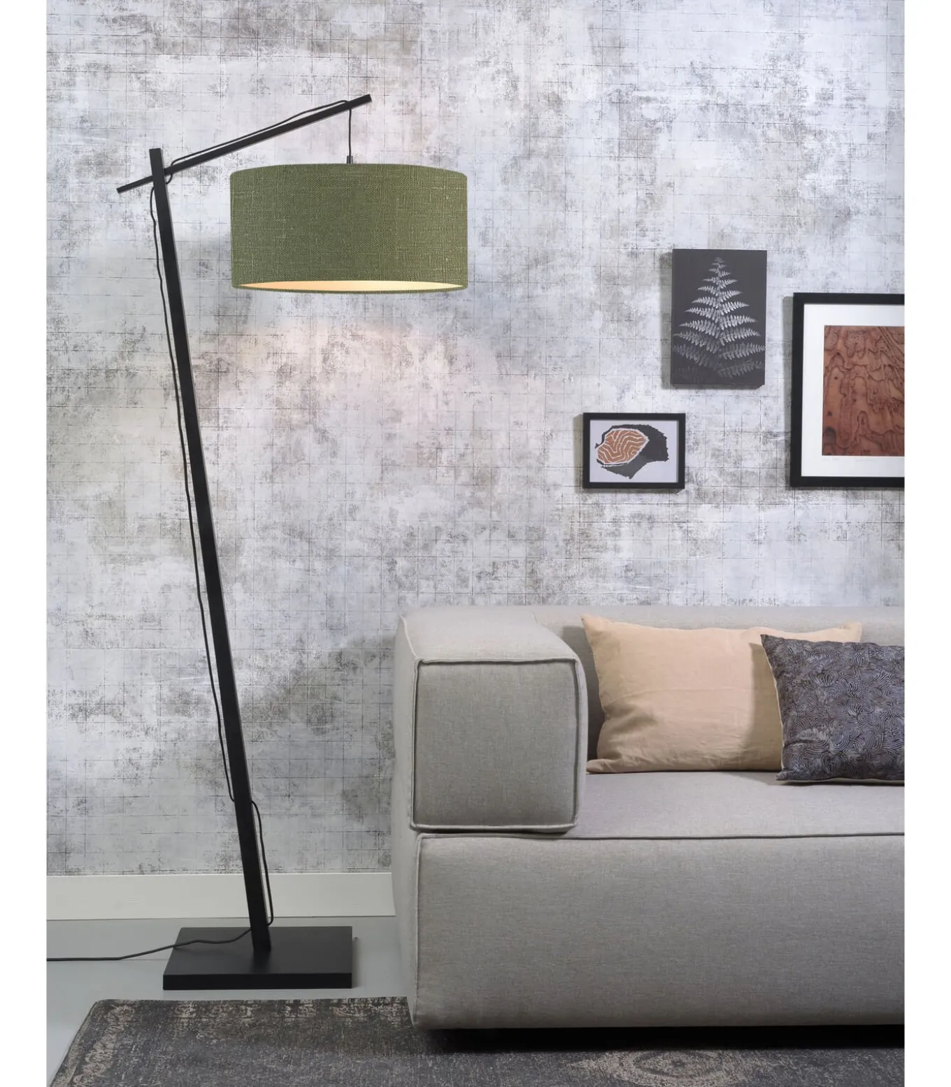 Vloerlamp Andes - Zwart/Groen - 72x47x176cm