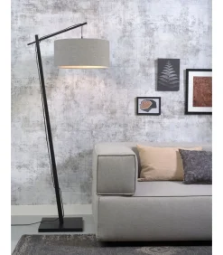 Vloerlamp Andes - Zwart/Lichtgrijs - 72x47x176cm