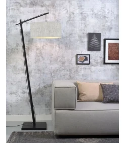 Vloerlamp Andes - Zwart/Naturel - 72x47x176cm