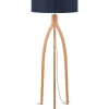 Vloerlamp Annapurna - Blauw/Bamboe - Ø60cm