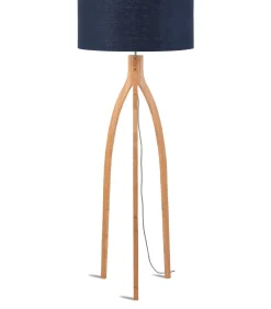 Vloerlamp Annapurna - Blauw/Bamboe - Ø60cm