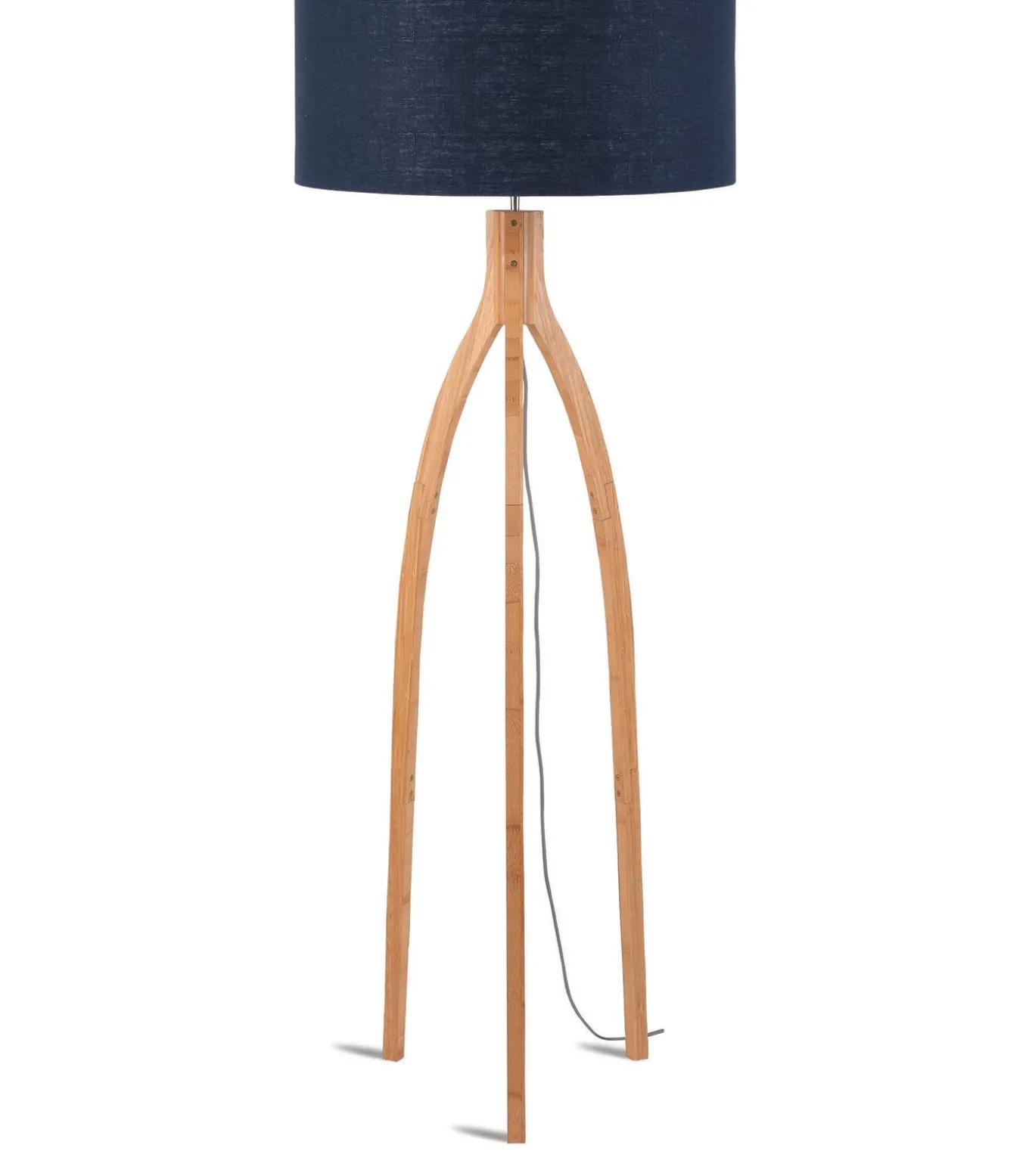 Vloerlamp Annapurna - Blauw/Bamboe - Ø60cm