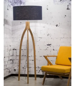 Vloerlamp Annapurna - Blauw/Bamboe - Ø60cm