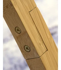 Vloerlamp Annapurna - Zwart/Bamboe - Ø60cm