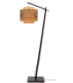 Vloerlamp Bhutan - Bamboe Zwart/Naturel - 68x40x176cm
