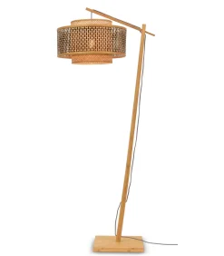 Vloerlamp Bhutan - Bamboe/Zwart - 73x50x176cm