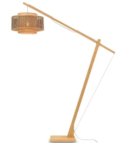 Vloerlamp Bhutan - Bamboe/Zwart - 165x50x207cm