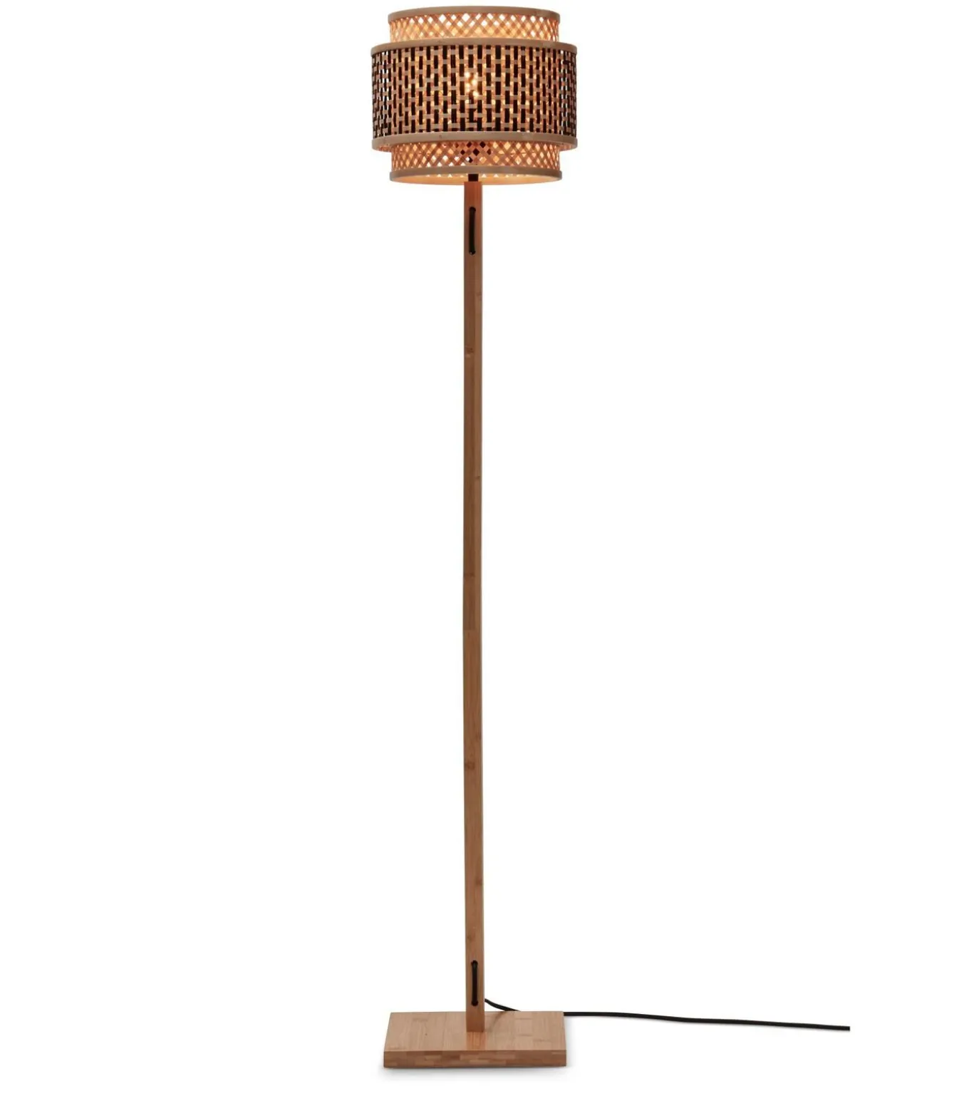 Vloerlamp Bhutan - Bamboe/Zwart - Ø25x130cm