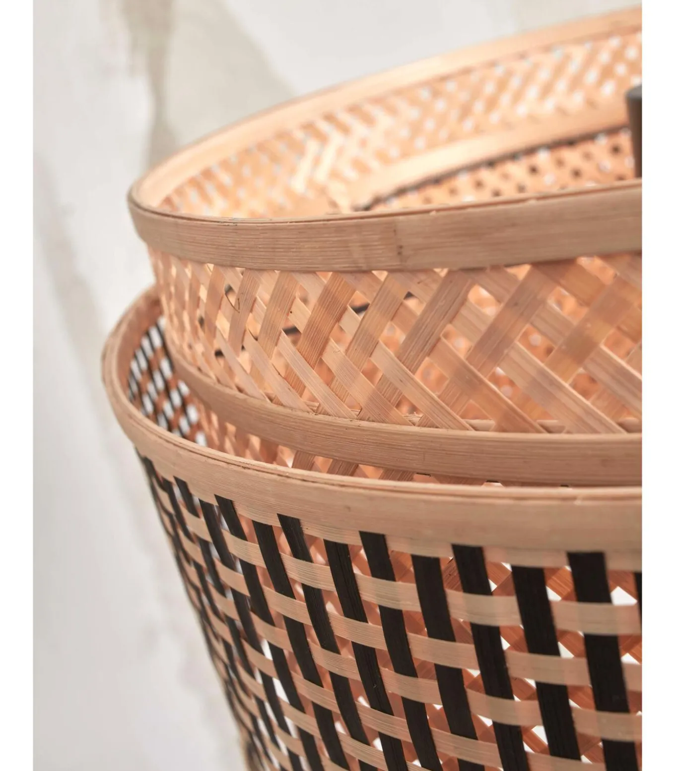 Vloerlamp Bhutan - Bamboe/Zwart - Ø25x130cm