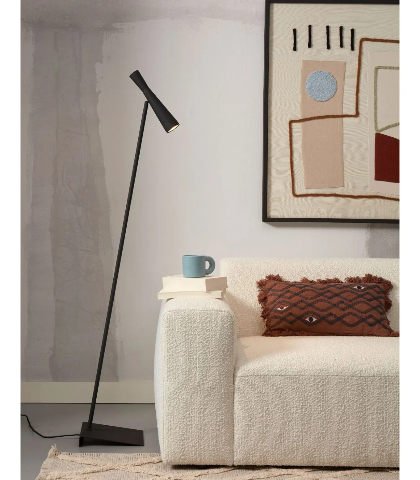 Vloerlamp Bordeaux - Zwart - 22x36x145.5cm