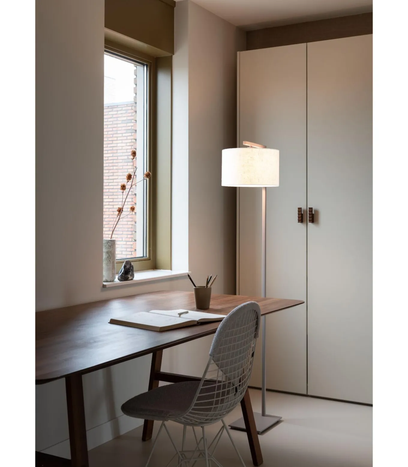 Vloerlamp Boston - Bruin - 30x32x160cm