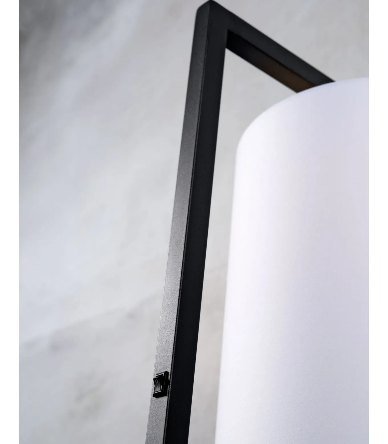 Vloerlamp Boston - Zwart/Naturel - 30x25x160cm