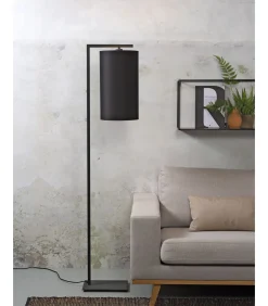Vloerlamp Boston - Zwart/Zwart - 30x25x160cm