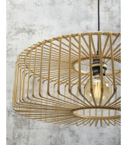 Vloerlamp Bromo - Bamboe Zwart/Naturel - 68x40x176cm