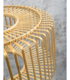 Vloerlamp Bromo - Bamboe Zwart/Naturel - 68x40x176cm