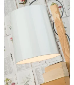 Vloerlamp Cambridge - Wit/Naturel - 38x30x168cm