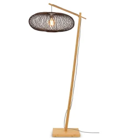 Vloerlamp Cango - Bamboe/Zwart- 80x60x176cm