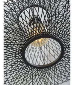 Vloerlamp Cango - Bamboe/Zwart- 80x60x176cm