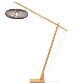 Vloerlamp Cango - Bamboe/Zwart - 175x60x207cm