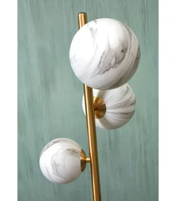 Vloerlamp Carrara - Goud/Wit - 30x30x160cm - 3L