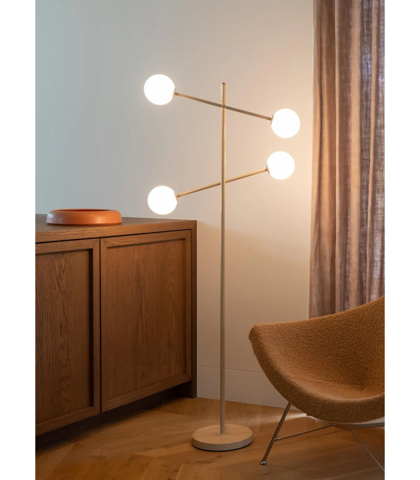 Vloerlamp Copenhagen - Beige - 48x26x170cm