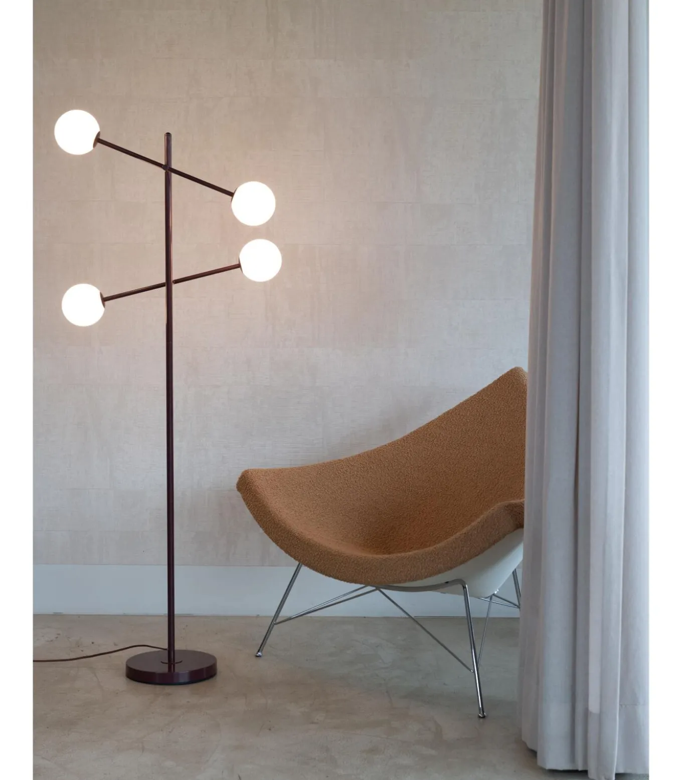 Vloerlamp Copenhagen - Rood - 48x26x170cm