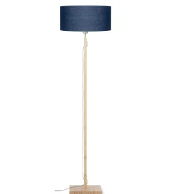 Vloerlamp Fuji - Blauw/Bamboe - Ø47cm