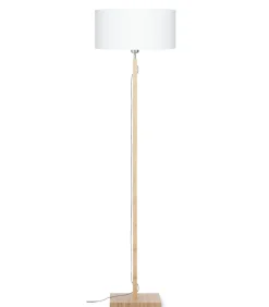 Vloerlamp Fuji - Wit/Bamboe - Ø47cm